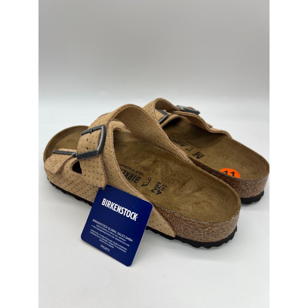Birkenstock Arizona Suede Embossed New Beige Size W11/M9 - Picture 9 of 12